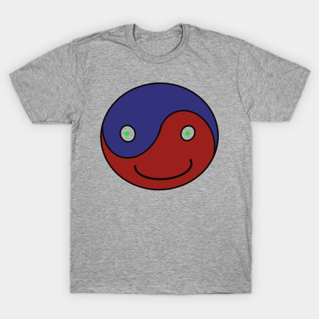 Yin and Yang face T-Shirt by Rickido